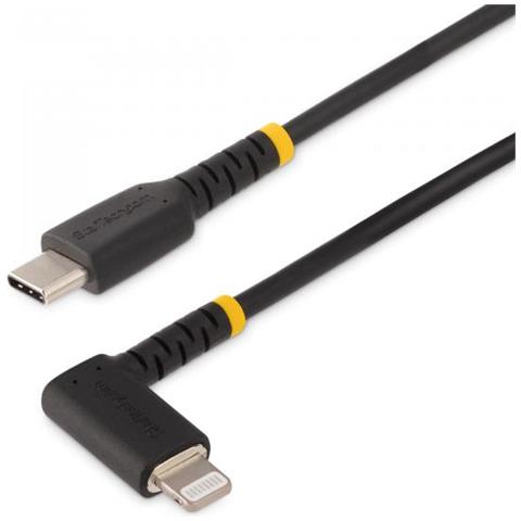 Cavo USB-C a Lightning da 1 m - Cavo di ricarica /sincronizzazione da USB Tipo-C a Lightning in fibra aramidica resistente con angolo a 90 gradi - Certificato Apple MFi - Cavo ricarica iPhone robusto - Foto 1