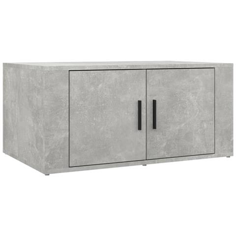 Tavolino Salotto Grigio Cemento 80x50x36 Cm Legno Multistrato - Foto 1