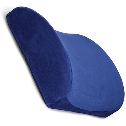 Cuscino di Supporto Lombare in Memory Foam 35x32x12 cm Colore Blu Scuro - Foto 1