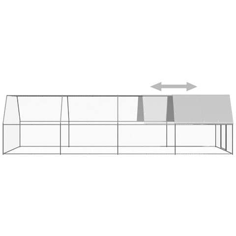 Pollaio per Esterni 3x8x2 m in Acciaio Zincato - Foto 2