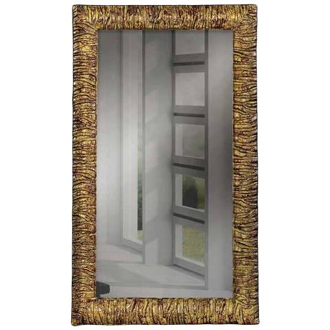 Specchiera Rettangolare Moderna Colore Oro 74 X 120 X 3 Cm - Foto 1