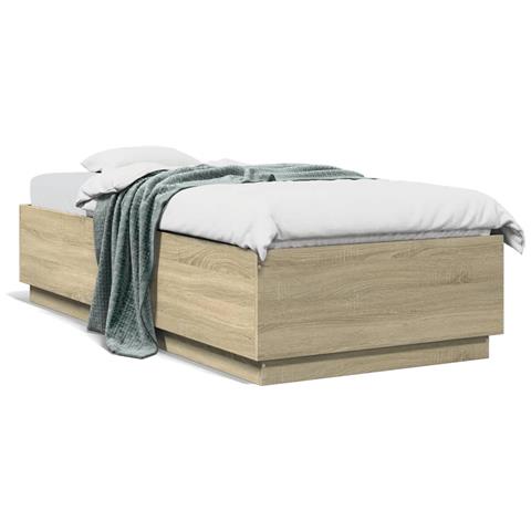 Giroletto Con Luci Led Rovere Sonoma 90x200cm Legno Multistrato - Foto 1