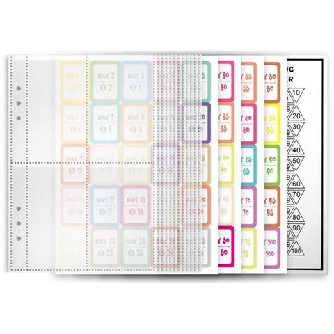 Adesivi Con Dollari, Buste Di Contanti Per Il Libro Delle Sfide Per Risparmiare Denaro - Foto 1