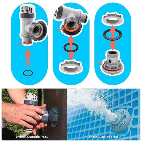 Guarnizione In Gomma Di Ricambio Per Pali Piscina Intex (confezione Da 2) - Foto 6