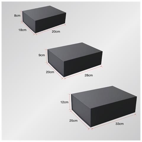 Set Di 2 Scatole Regalo Con Chiusura Magnetica Black L - Foto 1