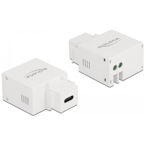 Modulo Keystone USB Type-C Porta di ricarica USB di Tipo-A 2,1 A bianco - Foto 1