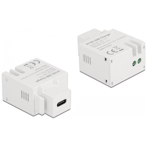 Modulo Keystone USB Type-C Porta di ricarica USB di Tipo-A 2,1 A bianco - Foto 3
