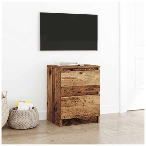 Mobile Porta TV Legno Antico 40x35x54 cm in Legno Multistrato - Foto 1