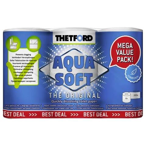 Carta Igienica Per Camper Aqua Soft 1 Packung = 6 Rollen Carta Igienica Biodegradabile - Foto 1