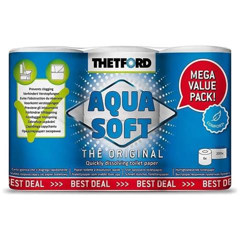 Carta Igienica Per Camper Aqua Soft 1 Packung = 6 Rollen Carta Igienica Biodegradabile - Foto 3