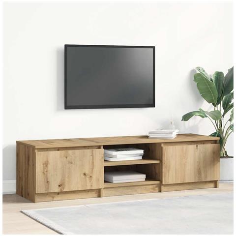 Mobile Porta Tv Rovere Artigianale 140x40x36 Cm Multistrato - Foto 3