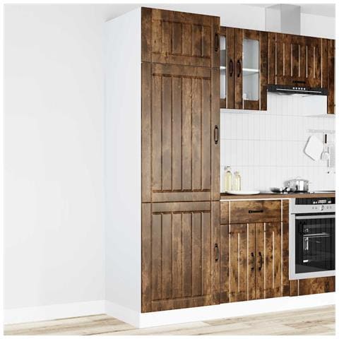 Armadio Da Cucina Lucca Rovere Fumo In Legno Multistrato - Foto 2