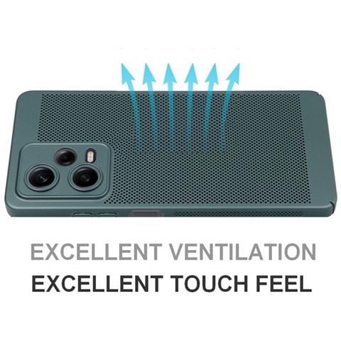 Custodia Back Cover Shell Rigida Antiscivolo Traforata Per Xiaomi Redmi Note 12 5g Green - Foto 2