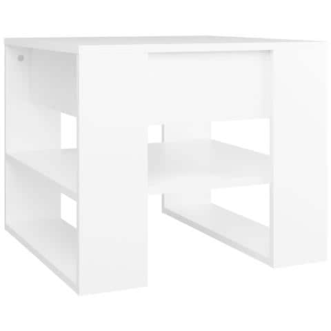 Lusso Casadino -  Tavolino Da Salotto Bianco 55,5x55x45 Cm In Legno Multistrato - Foto 1
