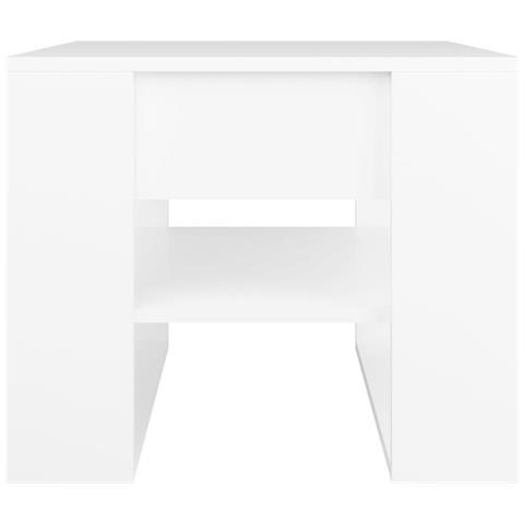 Lusso Casadino -  Tavolino Da Salotto Bianco 55,5x55x45 Cm In Legno Multistrato - Foto 2