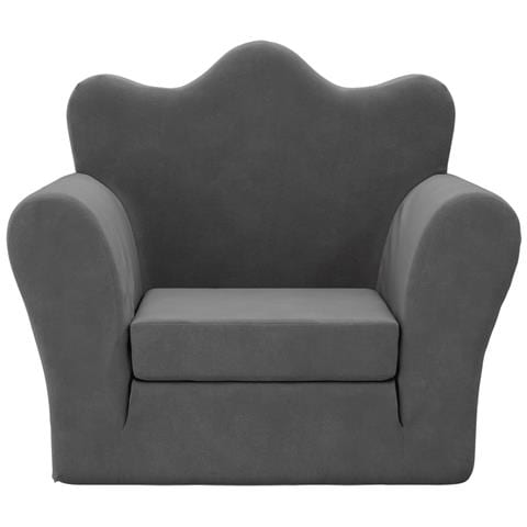 Lusso Casadino -  Divano Letto Per Bambini Antracite In Morbido Peluche - Foto 2