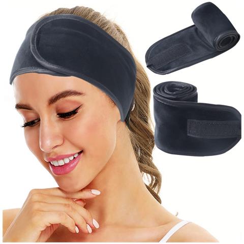 Nuovo Cerchietto Per Trucco Double-face - Comfort Ottimale Black - Foto 1