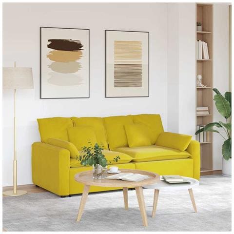 Divano Modulare con Cuscini Giallo - Foto 2