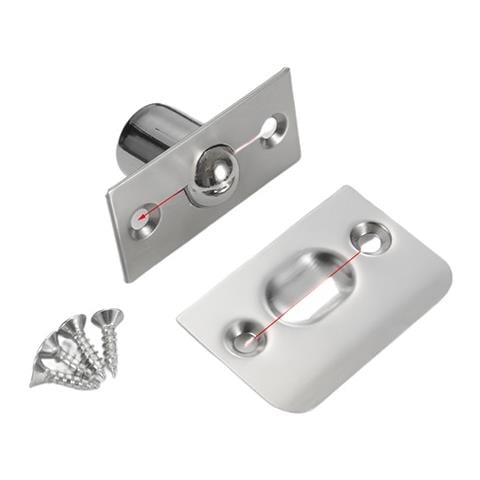 Fermaporta A Sfera In Acciaio Inox Con Viti (confezione Da 2) - Sicuro E Affidabile - Foto 1