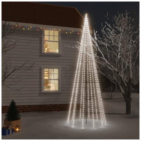Lusso Casadino - Albero Di Natale Con Puntale Bianco Freddo 732 Led 500 Cm - Foto 8