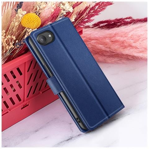 Custodia A Portafoglio Per Iphone 16e Con Supporto E Linguetta Magnetica, Blu Scuro - Foto 2