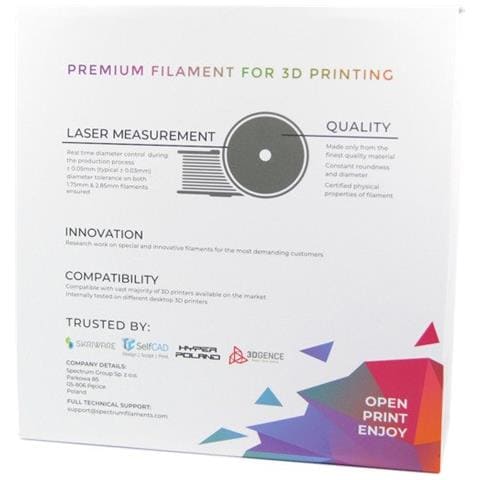 5903175657619 materiale di stampa 3D ABS, Polietilene Tereftalato Glicole (PETG) Bianco 1,4 kg - Foto 4