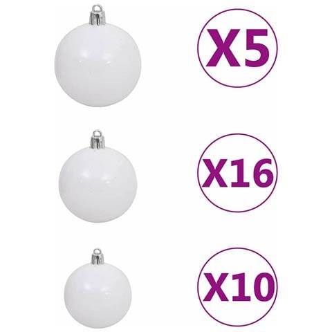 Albero di Natale artificiale preilluminato Verde 180 cm PVC - Foto 9