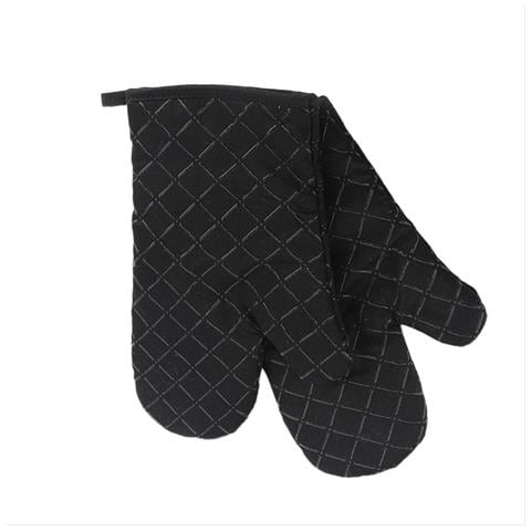 Paio Di Guanti Termici Resistenti Per Microonde/forno - Cotone E Silicone, Presa Antiscivolo Black - Foto 4