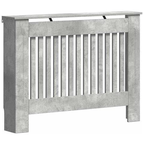 Copertura per radiatori Grigio cemento 112 x 19 x 81,5 cm - Foto 1