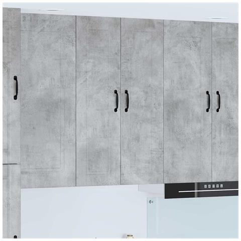 Pensile cucina con lo scaffale Grigio cemento 60 x 31 x 100 cm - Foto 2