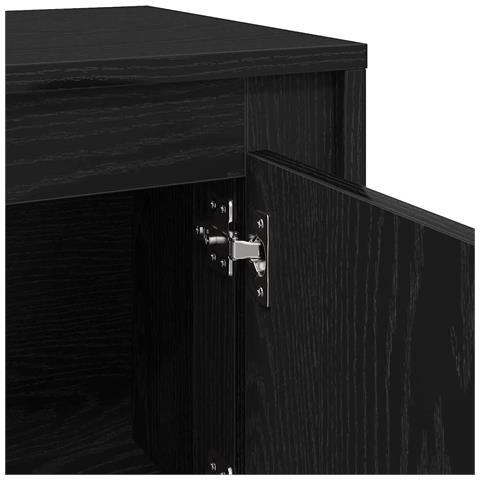Mobile TV Rovere Nero 102 x 35 x 45 cm Legno multistrato - Foto 9