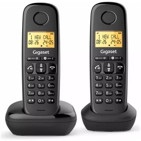 Telefono Cordless Dect Duale Nero - Basic100duonoir - Foto 1