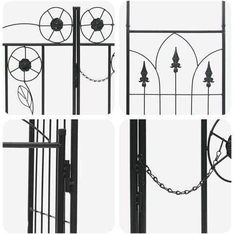 Arco da Giardino con blocco Nero 102 x 50 x 218 cm - Foto 9