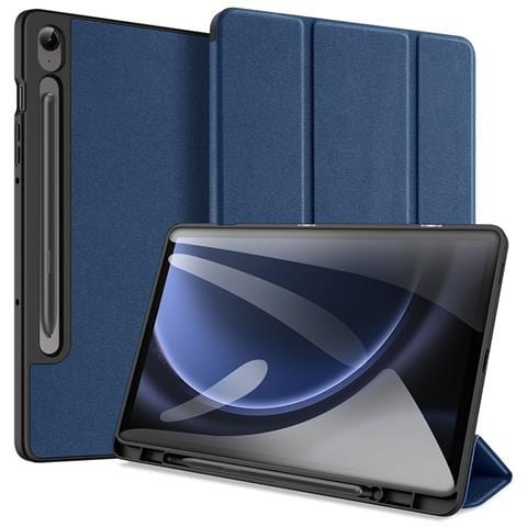 Cover per Galaxy Tab S10 Lite / S10 FE / Tab S9 FE - Pelle /PU, Blu - Foto 1