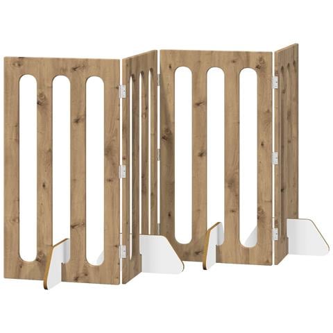 Recinto pieghevole per animali 4 pcs Rovere Artigianale - Foto 1