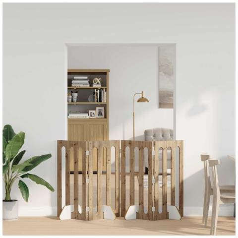 Recinto pieghevole per animali 4 pcs Rovere Artigianale - Foto 2