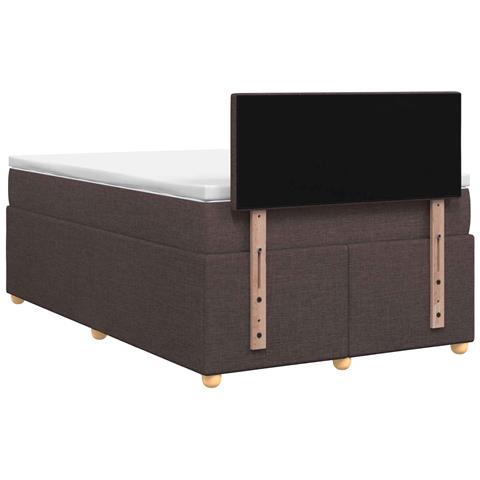 Letto box spring con materasso Marrone Scuro 120 x 200 cm - Foto 9