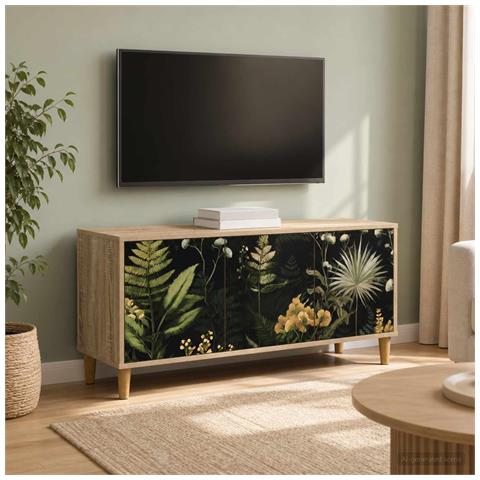 Mobile TV RHENEN 102 x 33 x 50 cm Sonoma Legno ingegnerizzato - Foto 2