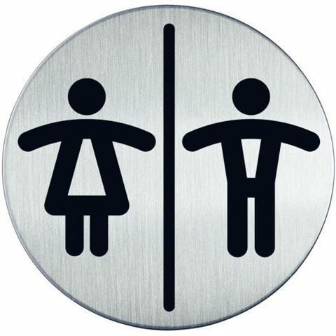 pittogramma ø 8,3cm 'toilette uomo / donna' in acciaio - Foto 5