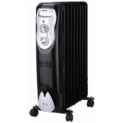 ZRA1519 Radiatore Elettrico con 9 Elementi Riscaldanti Potenza 2000 Watt Colore Nero-Argento - Foto 2