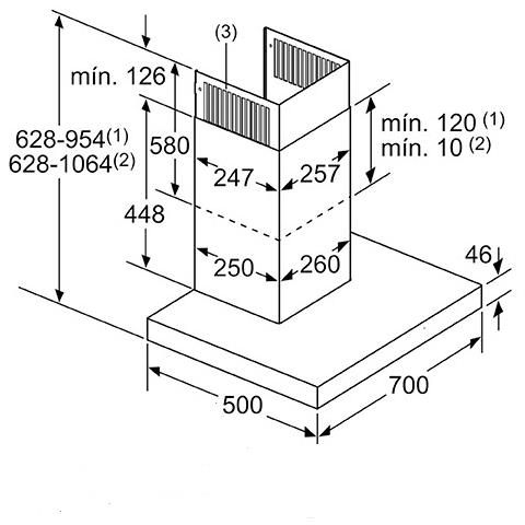 Cappa 3BC978HX a Parete da 70 cm Aspirante e Filtrante Colore Inox - Foto 3
