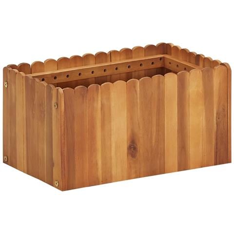 Fioriera Da Giardino 50x30x25 Cm In Legno Massello Di Acacia - Foto 1