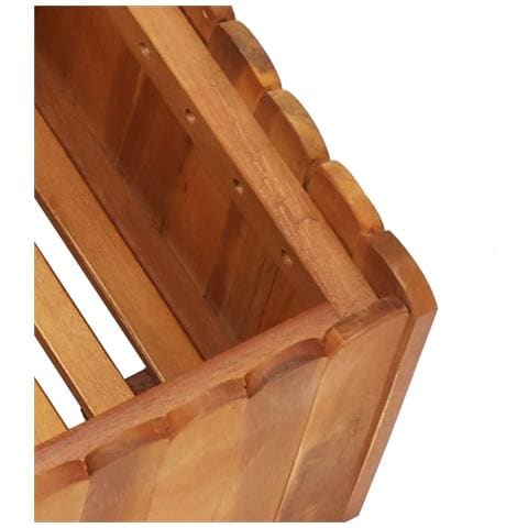 Fioriera Da Giardino 50x30x25 Cm In Legno Massello Di Acacia - Foto 6