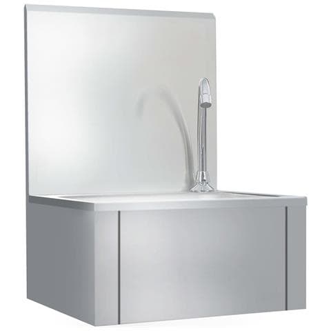 Lavandino Con Rubinetto E Dispenser Sapone In Acciaio Inox - Foto 9