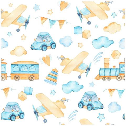 Tappeto Stampato Baby Dream 4 - Per Bambini - Arredo - Antiscivolo - Da Soggiorno, Salotto, Camera - Multicolore In Poliestere, Cotone, 80 X 200 Cm - Foto 1