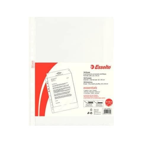 Buste A Perforazione Universale Goffrate Esselte Essentials Pp Antiriflesso 22x30 Cm Conf. 100 - 392797000 - Foto 1