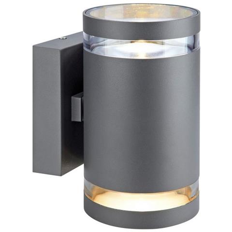 Oktaplex Applique Da Esterno LED Con Sensore Di Movimento Chile, 2xGU10 2,5W 450lm 2700K, Acciaio Inox Antracite, IP44