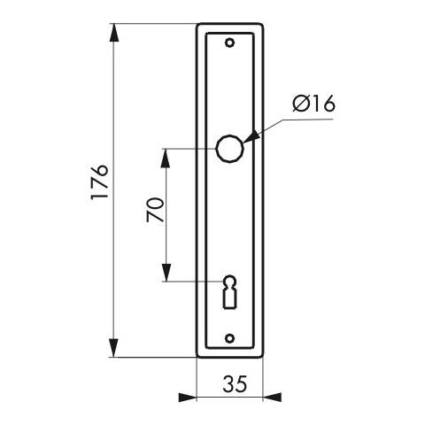 Placca D'ingresso Per Serratura Da Incasso Con Chiave, Alluminio - - Foto 2