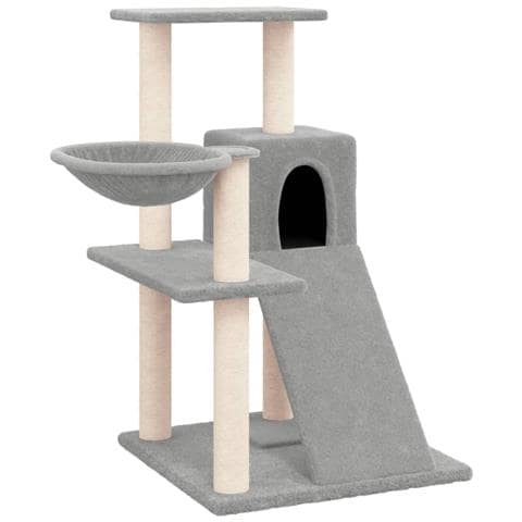 Albero Per Gatti Con Tiragraffi In Sisal Grigio Chiaro 82 Cm - Foto 1