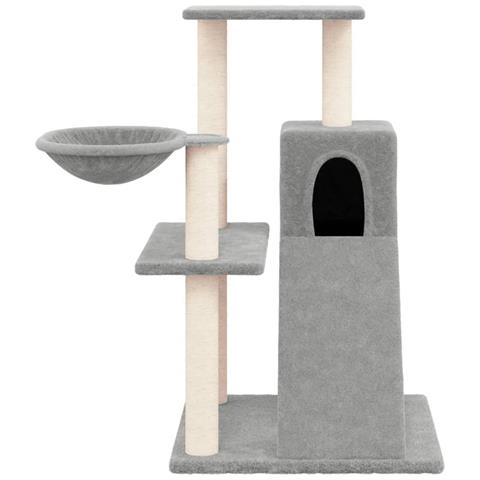 Albero Per Gatti Con Tiragraffi In Sisal Grigio Chiaro 82 Cm - Foto 2